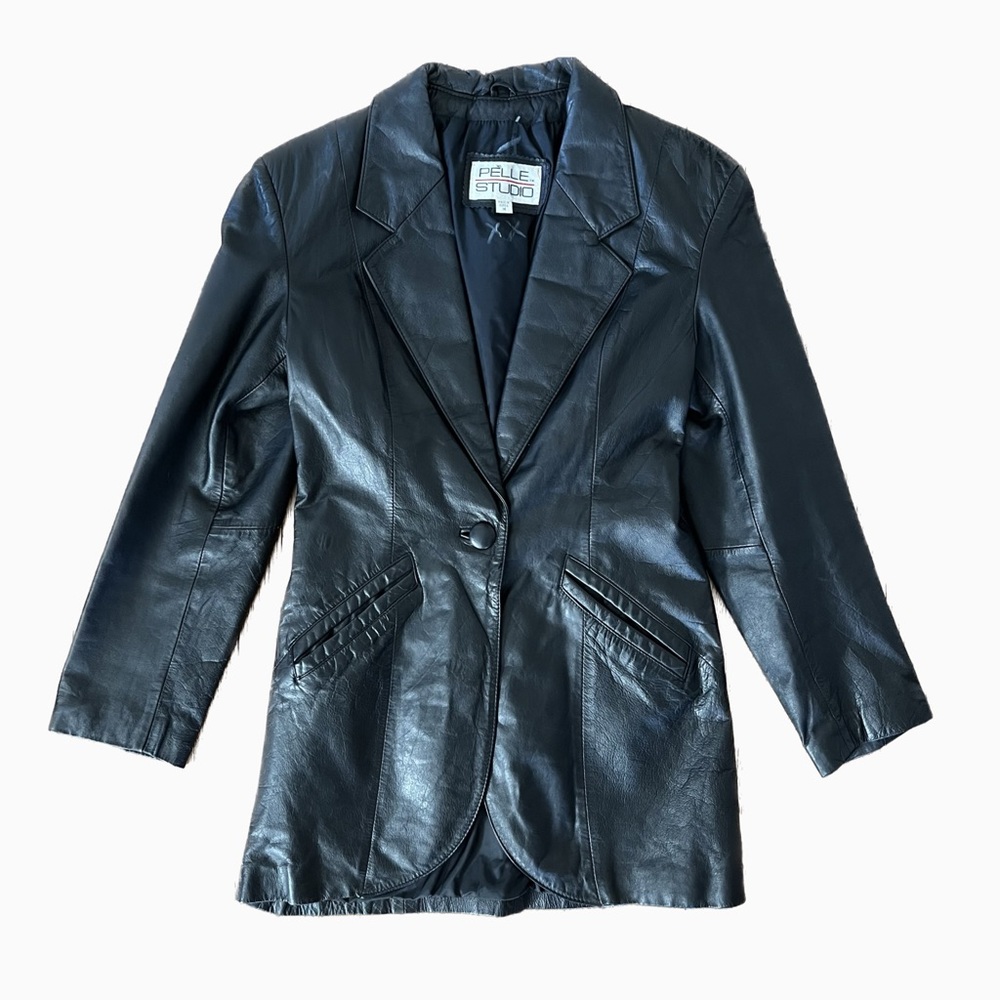 Black Leather Blazer